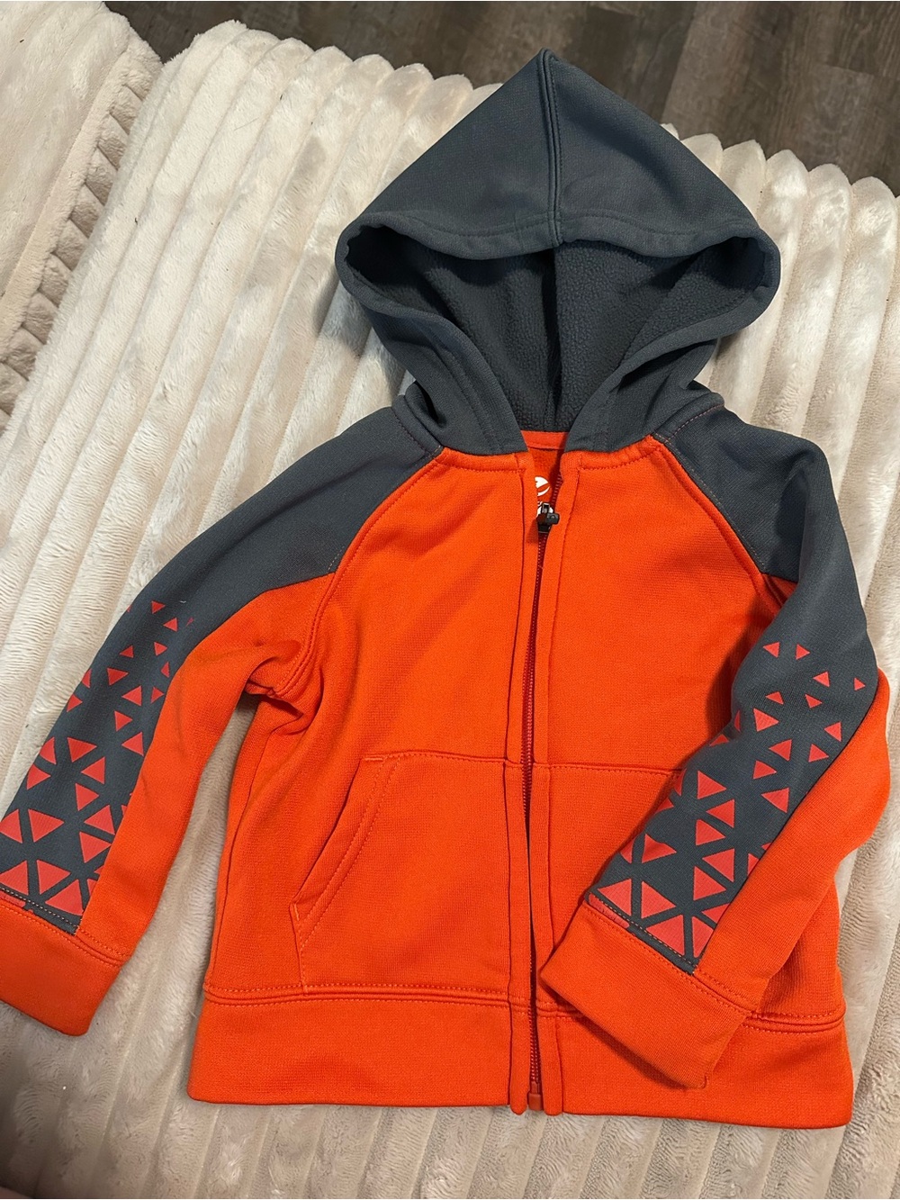 Boys Red/Orange & Gray Jacket